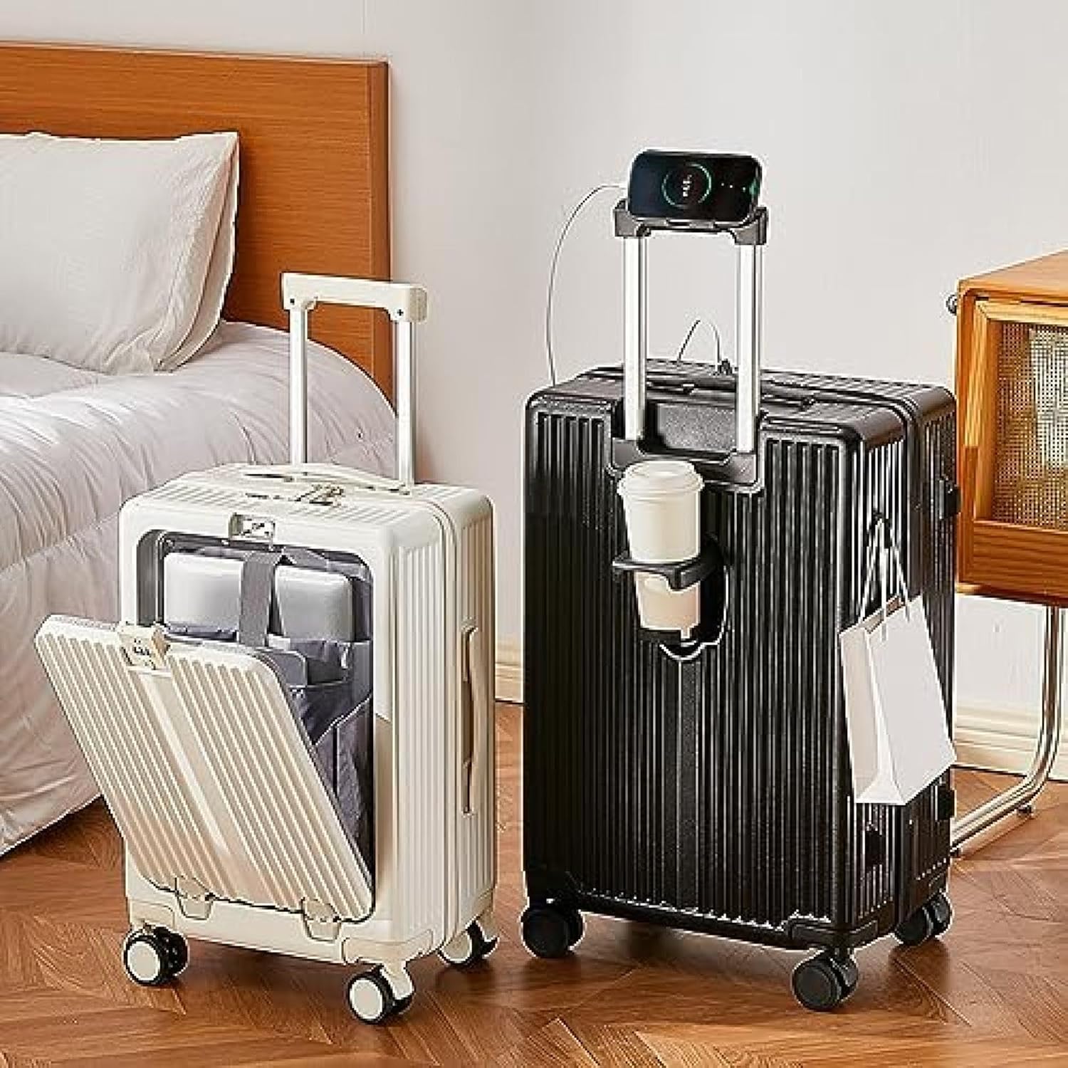 Valise cabine avec Porte-gobelet