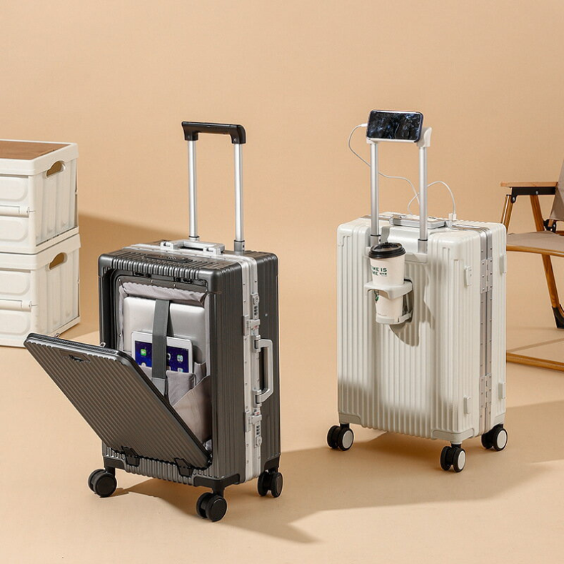 Valise Cabine Parta 20” Ouverture Frontale – Serrure TSA, 4 Roues 360°
