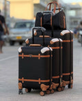 Ensemble de Bagages Luxe "Édition Vintage" – Set de 5 Pièces (3 Valises + 2 Sac)