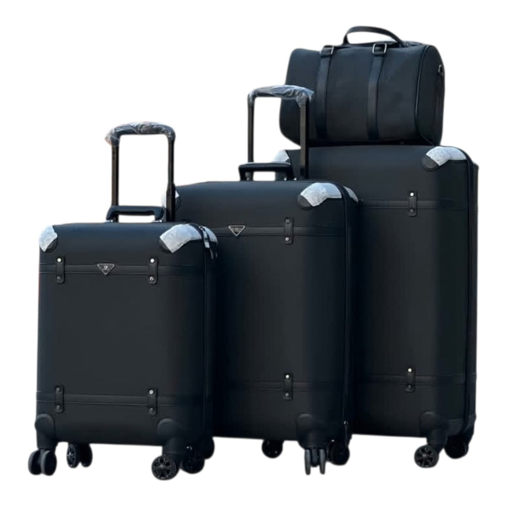 Ensemble de Bagages Luxe "Édition Vintage" – Set de 5 Pièces (3 Valises + 2 Sac)