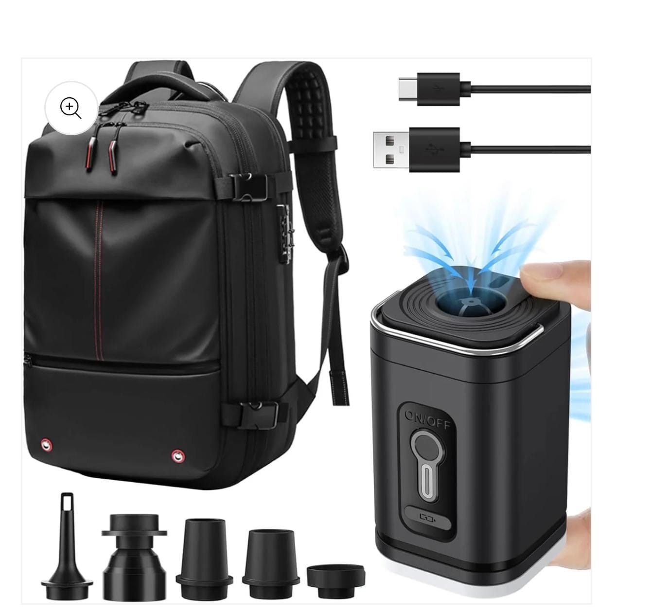 Sac de Compression Voyage – Sac de Rangement Sous Vide Réutilisable avec Pompe